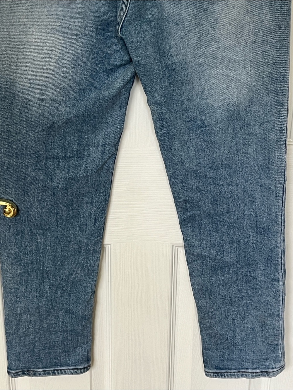 Naiif Italia Light Wash Distressed Blue Stretch Denim Skinny Jeans Sz S - Picture 9 of 15